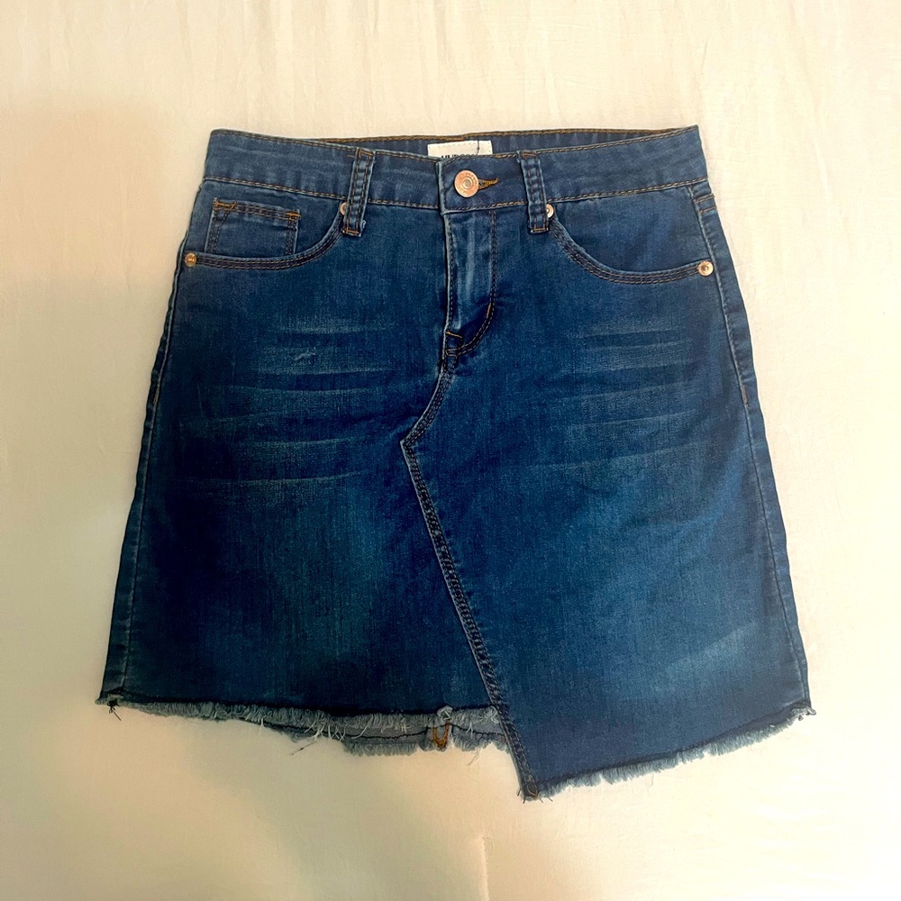 Asymmetrical Denim Skirt